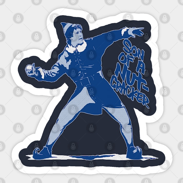 Son of a Nut-Cracker: Snowball Thrower (blue/white) Sticker by RangerRob